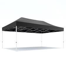 Quick up tent zwart gecertificeerd 6x3 meter (incl op/afbouw)