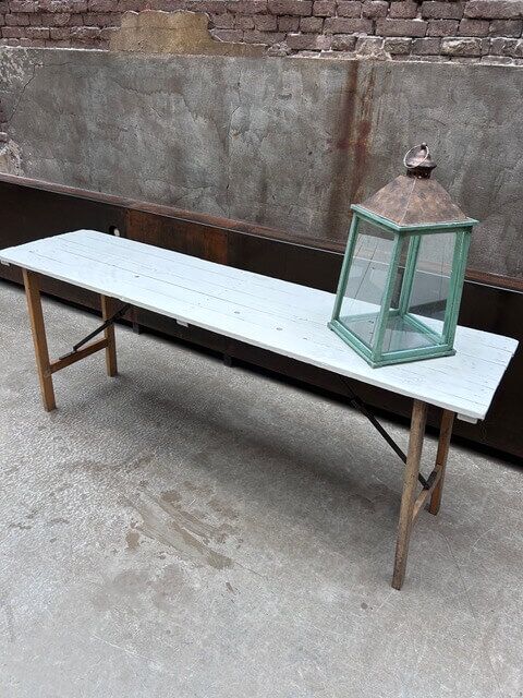 Houten Vintage klaptafel wit